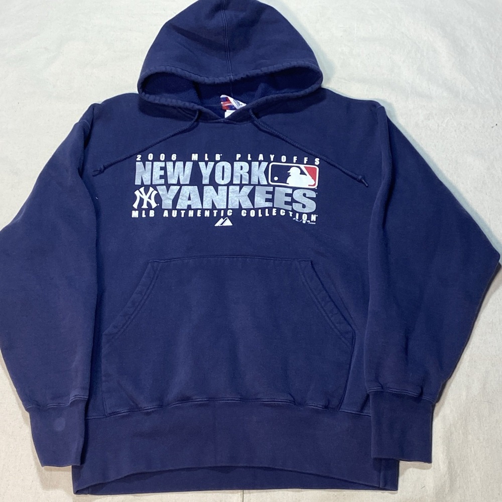 New York Yankees 2006 MLB Playoffs Hoodie Size L Navy Blue